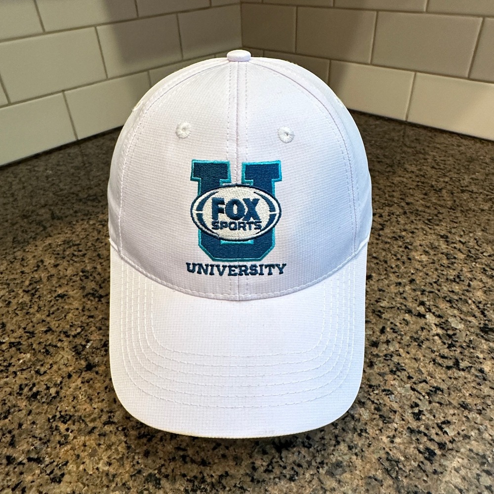 Fox Sports University Quake City Caps Strap Back Hat White Polyester